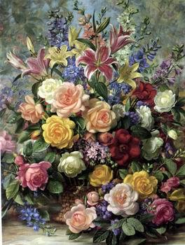 unknow artist Floral, beautiful classical still life of flowers.083 Spain oil painting art